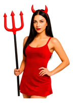 Tridente Diablo Diablita Disfraz Halloween 1 Metro