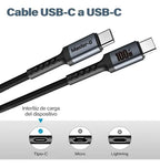 Cable Usb-c A Usb-c Master-g Carga Rapida 100w Antinudos 1m Negro