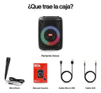Parlante Karaoke Blik Voice Bt 5.3 Radio Tf/sd Tws Rgb 4h Negro