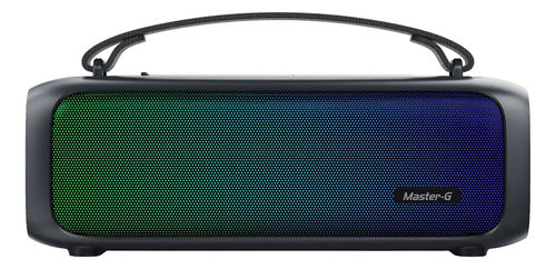 Parlante Bluetooth Portátil 10w Mgboom Truewirelesss Usb Jack 3.5mm Radio Fm Master-g Color Negro