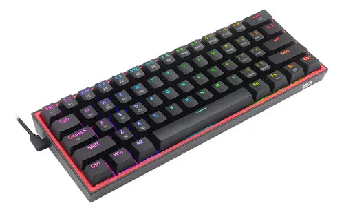 Teclado Mecánico Redragon Fizz Pro K616 Rgb Wireless Dual Color Del Teclado Negro Idioma Español Latinoamérica Español Latinoamericano
