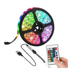 Pack Tiktok: Cinta Led Colores 5mt + Control Rgb + Adaptador Rgb