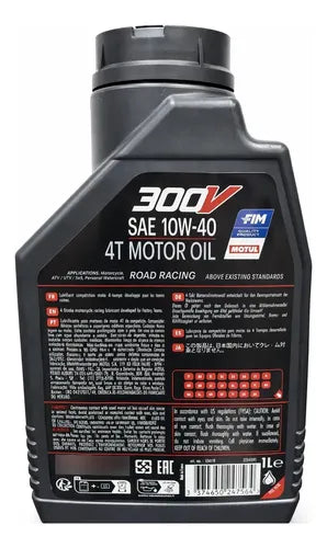 Aceite Motul 10w40 300v 1l Sintetico
