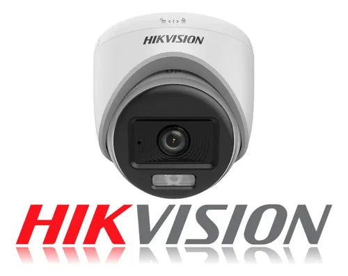 Camara Analoga Domo Hikvision Colorvu 2mp 2.8mm Microfono Blanco