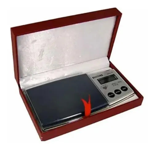 Pesa Gramera De Precision Para Joyería 0.1 - 500gr Bascula Plateado
