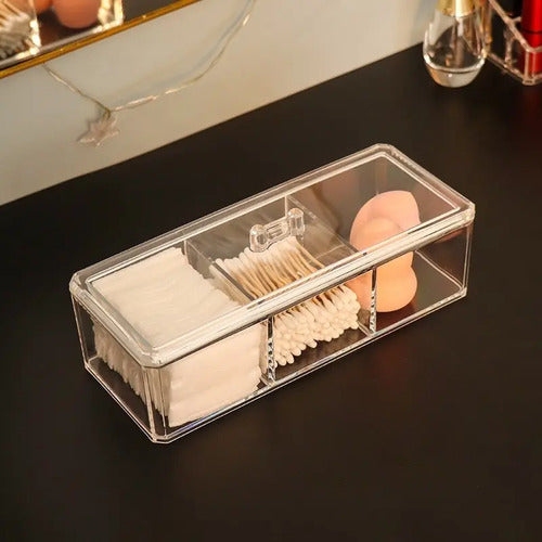 Estuche Acrilico Organizador De Maquillaje Y Cosmetico 116-1 Transparente
