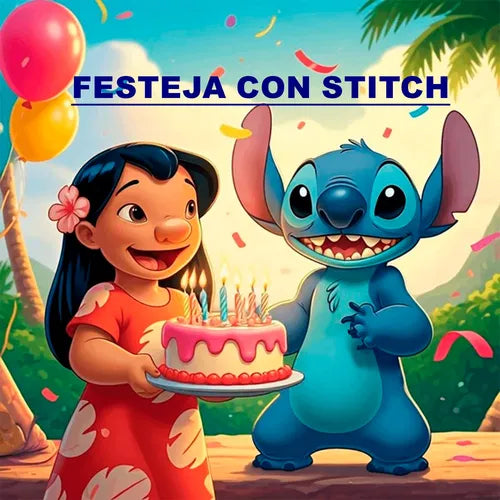 Vela De Stitch Cumpleaños Fiestas Celebracion Reutilizable