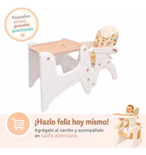 Silla De Comer Bebé 4 En 1 Reclinable Mesa Silla Infantil Silla 4 En 1 Blanco