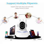Camara Ip Wifi 1080p Onvif 2m Hd Visión Nocturna 360 Grados Blanco
