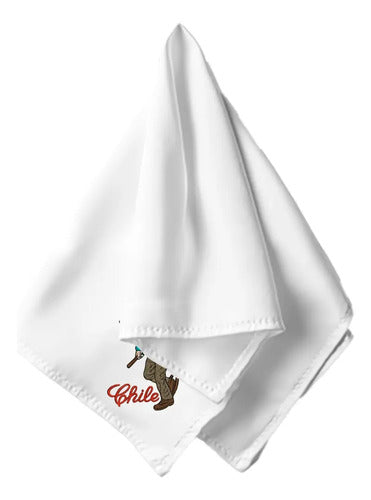 Pañuelo Cueca Competencia Fiestas Patrias Danzas Chinchinero Blanco Chinchinero