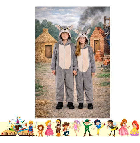 Trajes Disfraces Cuentos Infantiles Dia Del Libro Halloween Lobito 7-9
