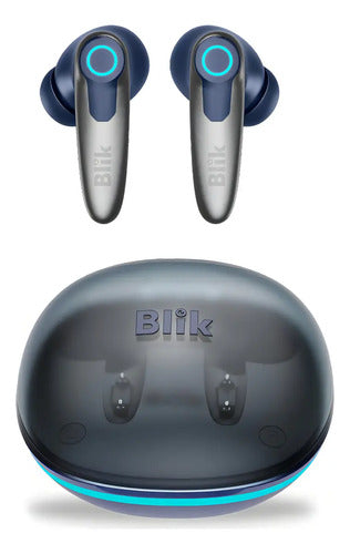 Audifonos Bluetooth Blik Game-x Baja Latencia 30 Hrs Azul