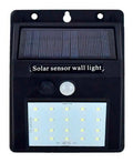 Lámpara Solar Led 20w Con Sensor De Movimiento Para Hogar Negro