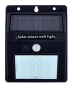 Lámpara Solar Led 20w Con Sensor De Movimiento Para Hogar Negro