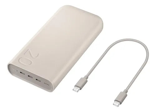 Cargador Portatil Bateria Power Bank Samsung 20.000mah 45w Beige