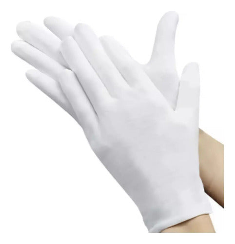 Par Guantes Blancos Desfile / Ceremonias / Cosplay Mediano Blanco