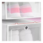 Pack 6 Cajas Organizadora De Zapatos Organizador Transparent Blanco Apilables