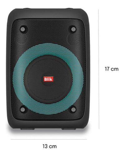Parlante Karaoke Blik Voice Bt 5.3 Radio Tf/sd Tws Rgb 4h Negro