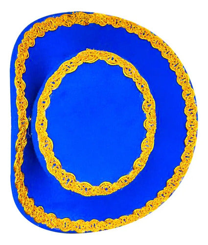 Sombrero Gorro Caporal Danzas Tradicionales Fiestas Patrias Azul Estándar Ajustable