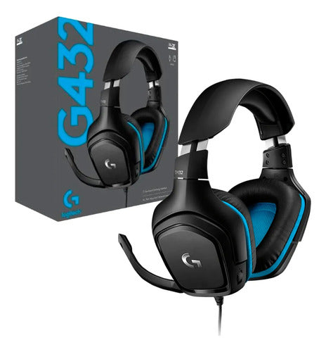 Audifono Gamer Logitech Alambrico G432 7.1 Surround Microfno Negro