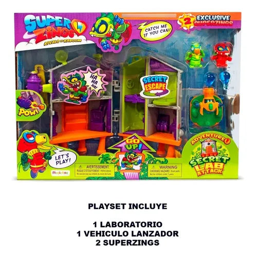 Superzings Playset Adventure 1/ataque Al Laboratorio Secreto