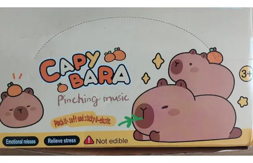 Pack De 6 Squishy Anti-estrés De Capybara De 9cm Marrón