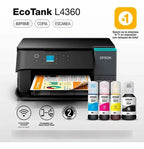 Impresora Multifuncional Epson Ecotank L4360 Wifi Duplex App Negro