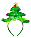 Cintillo Diadema Arbol De Navidad Led Celebraciones Fiestas Verde