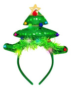 Cintillo Diadema Arbol De Navidad Led Celebraciones Fiestas Verde