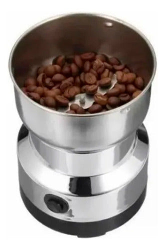 Moledor Electrico Molinillo De Cafe Granos Semillas Legumbre Plateado