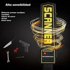 Detector De Metales De Mano Paleta Scanner Alta Seguridad Negro