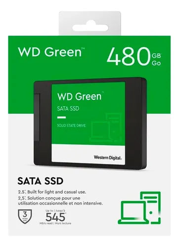 Disco Solido Ssd Interno Wd Green 480gb Sata 6gb/s 545mb/s Verde