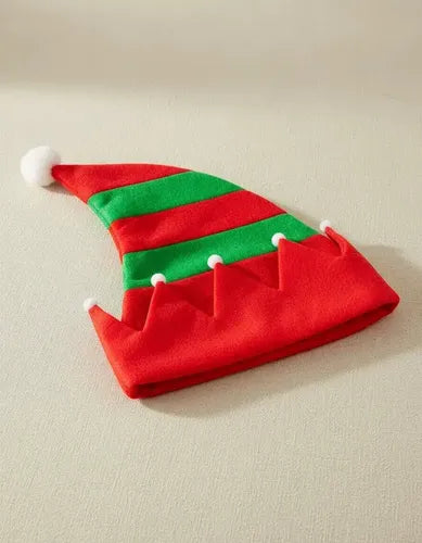 Pack 6 Sombreros Gorros Navidad Duende Elfo Navideño Verde