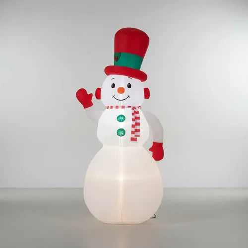 Muñeco Inflable Led Navidad 300cm Blanco