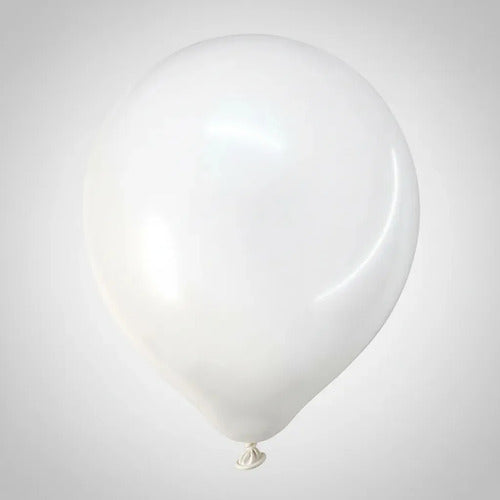 Globo Liso 23cm #9 Bolsa 50uds Los Colores - Cotillon Color Blanco