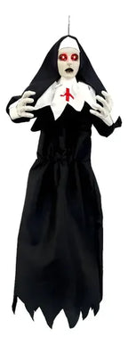 Monja Colgada Animatronic Horror Halloween Sonido 120cm