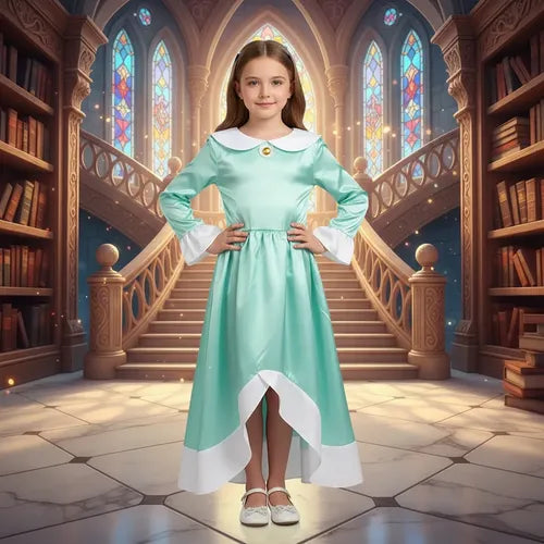 Vestido Disfraz Princesa Peach Día Del Libro Cuento Infantil Peach