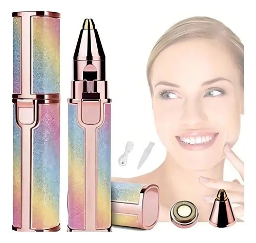 Depiladora Facial Led 2 En 1 Wcan Portátil Recargable Usb Con Luz Rosa Claro