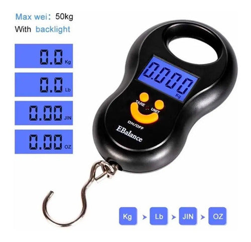 Pesa Digital De Mano Precision 50kg Desde 0.01g Con Gancho Al Azar 50 Kg