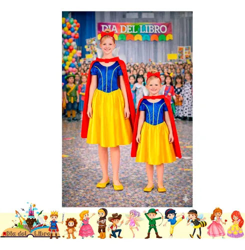 Disfraz Princesa Blanca Nieves Cuento Infantil Dia Del Libro Amarillo