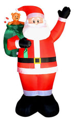 Muñeco Papa Noel Inflable Led Santa Decoración Navidad 180cm Rojo