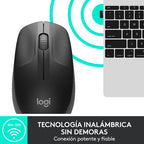 Mouse Inalambrico Logitech M190 Gris Full Size Gris Marengo