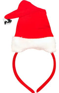 Pack 12 Cintillos Santa Cascabel Pascuero Navidad Fiestas Rojo