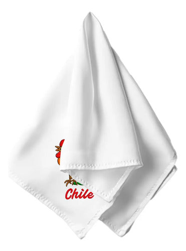 Pañuelo Cueca Competencia Fiestas Patrias Danzas Gallo Blanco Gallo