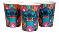 Vasos Desechables Multicolor Stitch Disney Pack 10 266ml Fiestas Cumpleaños