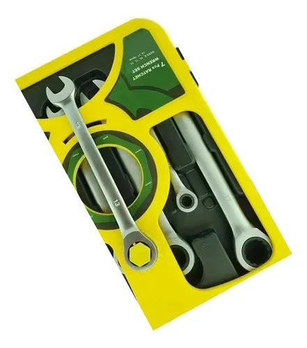 Set Llaves Punta De Corona 7pcs Tipo Chicharra Acero