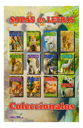 Sopas De Letras Animales Pack De 6 Unidades