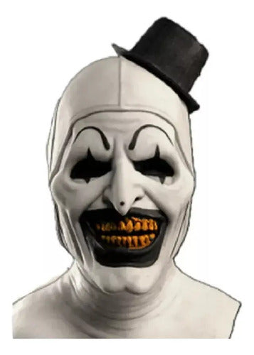Mascara Latex Payaso Terrifier Halloween Blanco Terrifier
