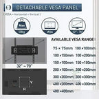 Soporte Tv Pared Lcd Led Doble Brazo 32-70 Pulgadas 50kg