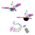 Ampolleta E27 Parlante 3 Aspas Bluetooth Luces Rgb + Control Rgb
